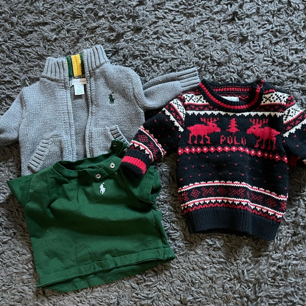 Polo sweaters worn 1 time for a couple hours for pictures